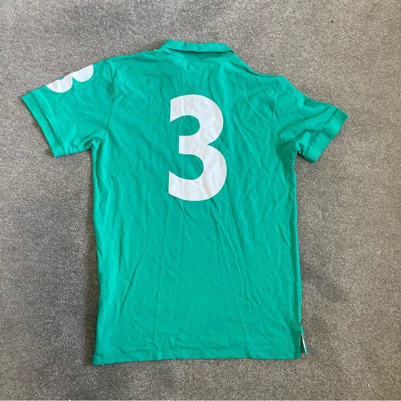 Men’s green Bon bleu designer polo shirt - Picture 5 of 5